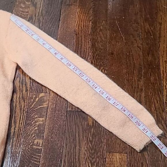 Vintage 1950's Pandira Shagora Wool Mohair Orange Mock Neck Sweater Small - Picture 9 of 11